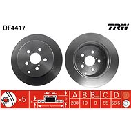 TRW Brake disc DF4417 set of 2 - Brake Disc
