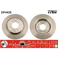 TRW Brake disc DF4420 set of 2 - Brake Disc