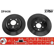 TRW Brzdový kotouč DF4436 sada 2ks - Brake Disc