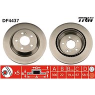 TRW Brake disc DF4437 set of 2 - Brake Disc
