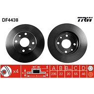 TRW Brzdový kotouč DF4438 sada 2ks - Brake Disc