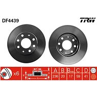TRW Brzdový kotouč DF4439 sada 2ks - Brake Disc