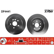 TRW Brake disc DF4441 set of 2 - Brake Disc