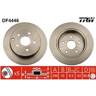 TRW Brake disc DF4446 set of 2 - Brake Disc