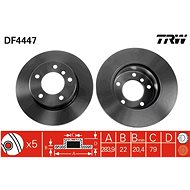 TRW Brzdový kotouč DF4447 sada 2ks - Brake Disc