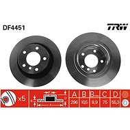 TRW Brzdový kotouč DF4451 sada 2ks - Brake Disc