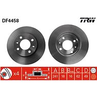 TRW Brzdový kotouč DF4458 sada 2ks - Brake Disc