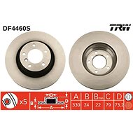 TRW Brzdový kotouč DF4460S sada 2ks - Brake Disc