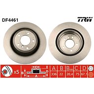 TRW Brzdový kotouč DF4461 sada 2ks - Brake Disc