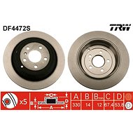 TRW Brake disc DF4472S set of 2 - Brake Disc