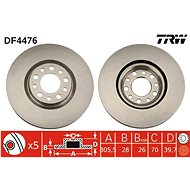 TRW Brake disc DF4476 set of 2 - Brake Disc