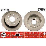 TRW Brzdový kotouč DF4481 sada 2ks - Brake Disc