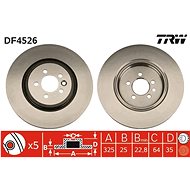 TRW Brzdový kotouč DF4526 sada 2ks - Brake Disc