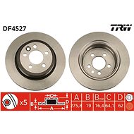 TRW Brzdový kotouč DF4527 sada 2ks - Brake Disc