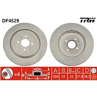 TRW Brzdový kotouč DF4529 sada 2ks - Brake Disc