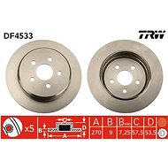 TRW Brake disc DF4533 set of 2 - Brake Disc