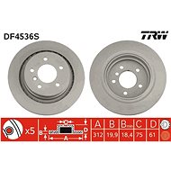 TRW Brzdový kotouč DF4536S sada 2ks - Brake Disc