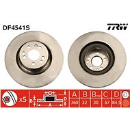 TRW Brzdový kotouč DF4541S sada 2ks - Brake Disc
