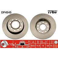 TRW Brzdový kotouč DF4545 sada 2ks - Brake Disc