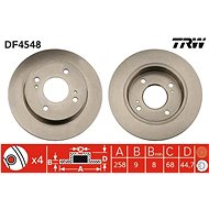 TRW Brzdový kotouč DF4548 sada 2ks - Brake Disc