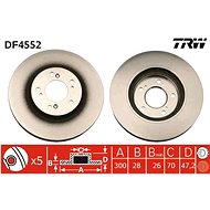 TRW Brzdový kotouč DF4552 sada 2ks - Brake Disc