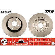 TRW Brzdový kotouč DF4560 sada 2ks - Brake Disc