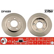 TRW Brake disc DF4689 set of 2 - Brake Disc