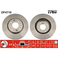 TRW Brake disc DF4710 set of 2 - Brake Disc