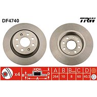 TRW Brake disc DF4740 set of 2 - Brake Disc
