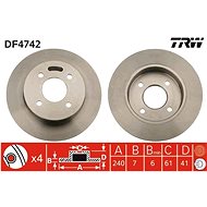 TRW Brake disc DF4742 set of 2 - Brake Disc
