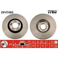 TRW Brake disc DF4748S set of 2 - Brake Disc