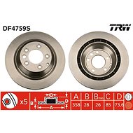 TRW Brake disc DF4759S set of 2 - Brake Disc