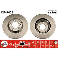 TRW Brake disc DF4760S set of 2 - Brake Disc