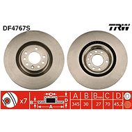 TRW Brzdový kotouč DF4767S sada 2ks - Brake Disc