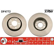 TRW Brzdový kotouč DF4772 sada 2ks - Brake Disc