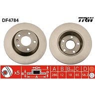 TRW Brake disc DF4784 set of 2 - Brake Disc