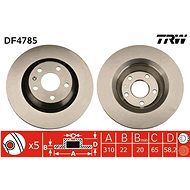 TRW Brake disc DF4785 set of 2 - Brake Disc