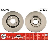 TRW Brzdový kotouč DF4786 sada 2ks - Brake Disc