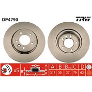 TRW Brzdový kotouč DF4790 sada 2ks - Brake Disc