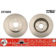 TRW Brzdový kotouč DF4806 sada 2ks - Brake Disc