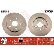 TRW Brzdový kotouč DF4811 sada 2ks - Brake Disc