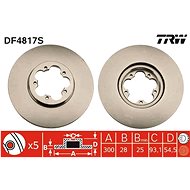 TRW Brzdový kotouč DF4817S sada 2ks - Brake Disc