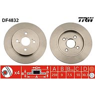 TRW Brzdový kotouč DF4832 sada 2ks - Brake Disc