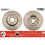 TRW Brake disc DF4871 set of 2 - Brake Disc