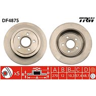 TRW Brake disc DF4875 set of 2 - Brake Disc