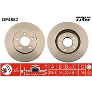 TRW Brake disc DF4882 set of 2 - Brake Disc
