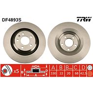 TRW Brake disc DF4893S set of 2 - Brake Disc