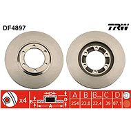 TRW Brzdový kotouč DF4897 sada 2ks - Brake Disc