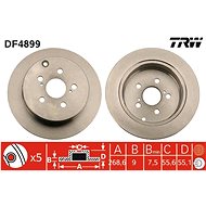 TRW Brzdový kotouč DF4899 sada 2ks - Brake Disc