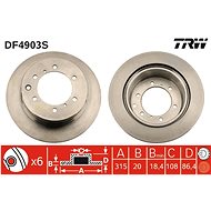 TRW Brake disc DF4903S set of 2 - Brake Disc